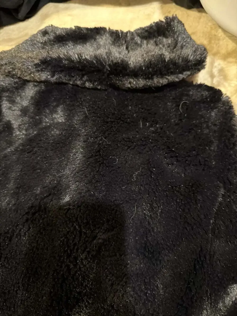 Patagonia‎ Girl's Black Pelage Faux Fur Fleece Button Up Jacket Size M 10